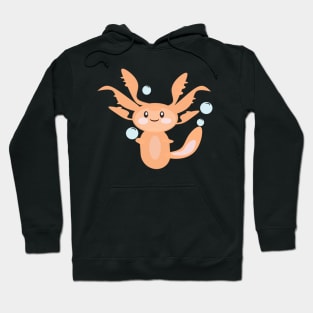 Cute Axolotl Underwater Bubbles Hoodie